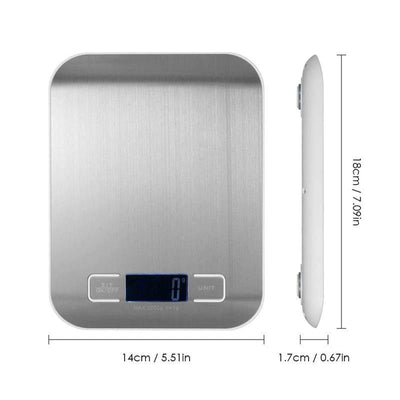 ZENTARA - LED Portable Digital Kitchen Food Scale