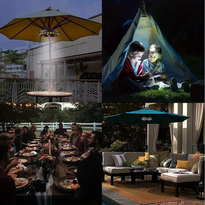 LUMINOUS SHADES - Elegant LED Umbrella Lamp for Enchanting Outdoor Evenings