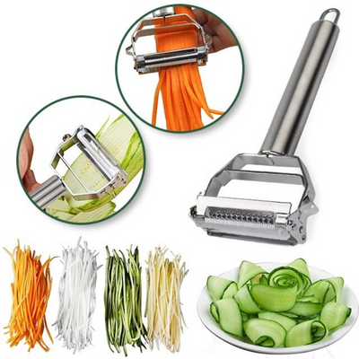 PEELPRO - Ergonomic Stainless Steel Vegetable Peeler for Effortless Peeling & Julienne Cuts