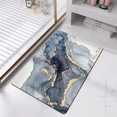 MARBLUXE - Soft Non-Slip Bath Mat with Marble Look