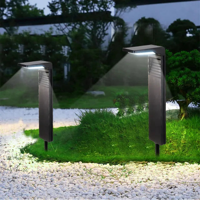 SOLARAURA - 2-Piece Waterproof LED Solar Garden Path Lights