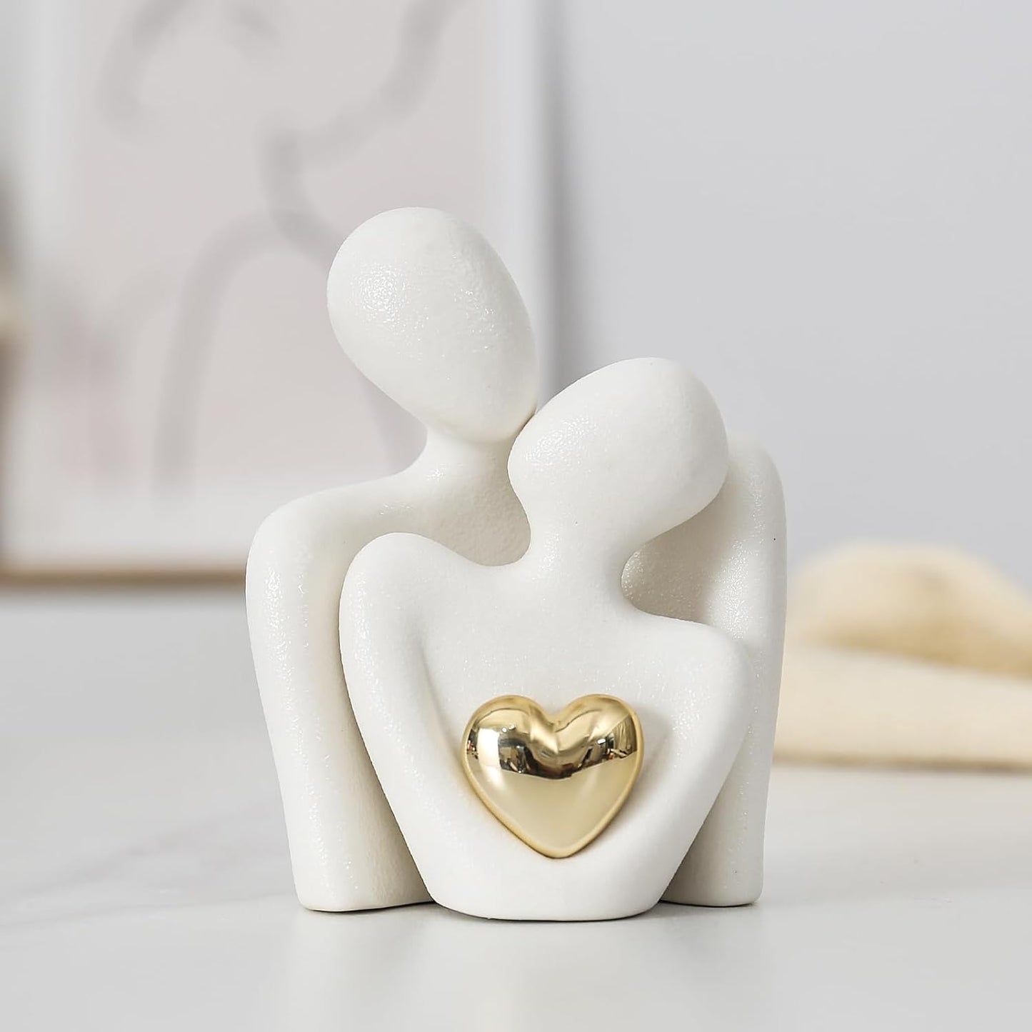 Eternal Bond - Ceramic Heart Expression Sculpture