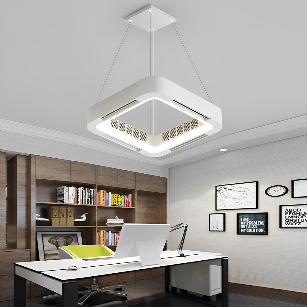 AEROCOOL - Modern Bladeless Ceiling Fan with Dimmable LED Light