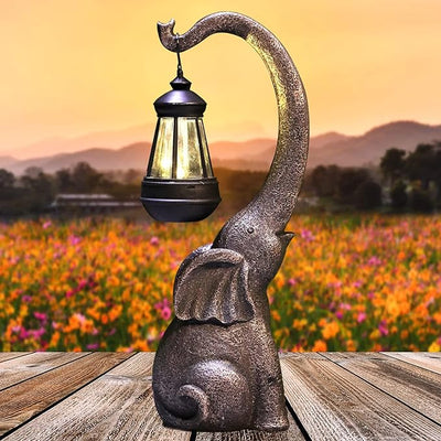 ELEONORA - Enchanted Solar Elephant Lamp for Magical Ambience & Outdoor Vibes