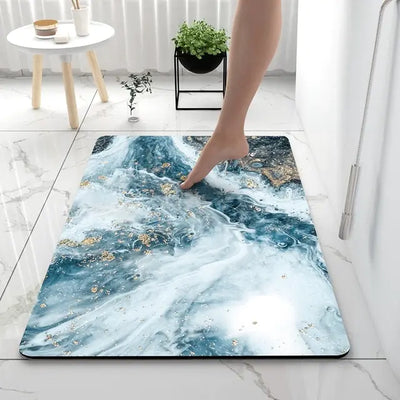 MARBLUXE - Soft Non-Slip Bath Mat with Marble Look