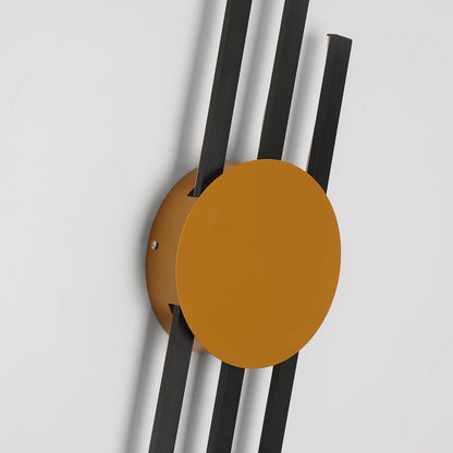 Aurora LED Wall Light – Modern Black/Gold Metal & Acrylic Design