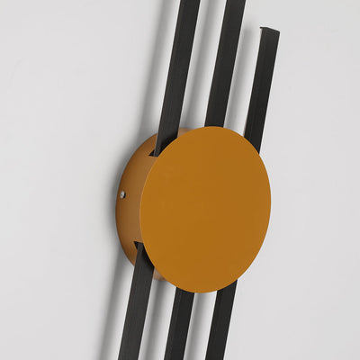 Aurora LED Wall Light – Modern Black/Gold Metal & Acrylic Design