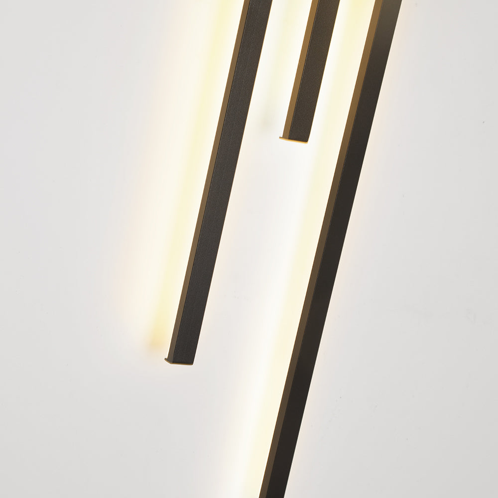 Aurora LED Wall Light – Modern Black/Gold Metal & Acrylic Design