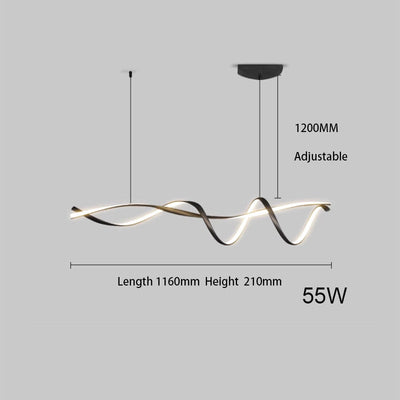 LUXORA - Creative Black Modern LED Chandelier | Minimalist Elegance