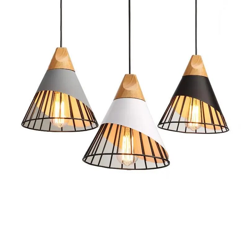 LUMINARA - Modern Hunaroglo LED Pendant Light with Iron and Wood Design