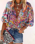 Cotton Blend Top - Breathable Print & Relaxed Easy Fit