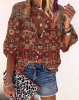 Cotton Blend Top - Breathable Print & Relaxed Easy Fit
