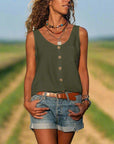 Cotton Blend Top – Button Front & Lightweight Comfort