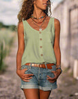 Cotton Blend Top – Button Front & Lightweight Comfort