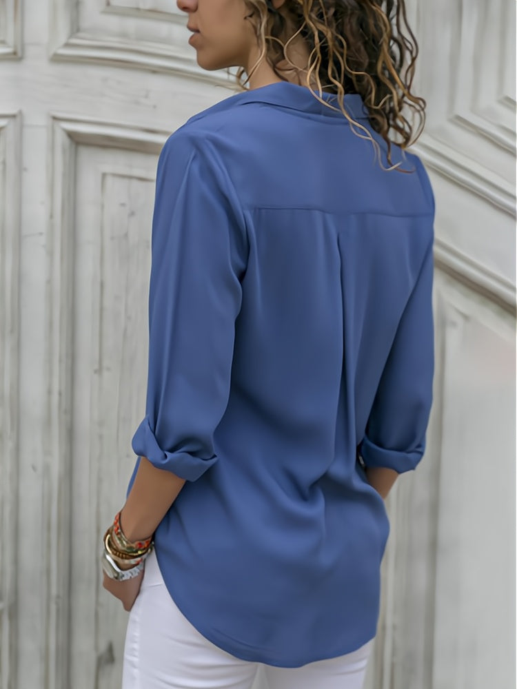 Cotton Blend Top – Tailored Front And Breathable Comfort