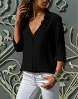 Cotton Blend Top – Tailored Front And Breathable Comfort