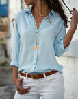 Cotton Blend Top – Tailored Front And Breathable Comfort