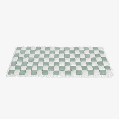 CozyPlaid – Cream-Colored Large Plaid Pet Mat Bed