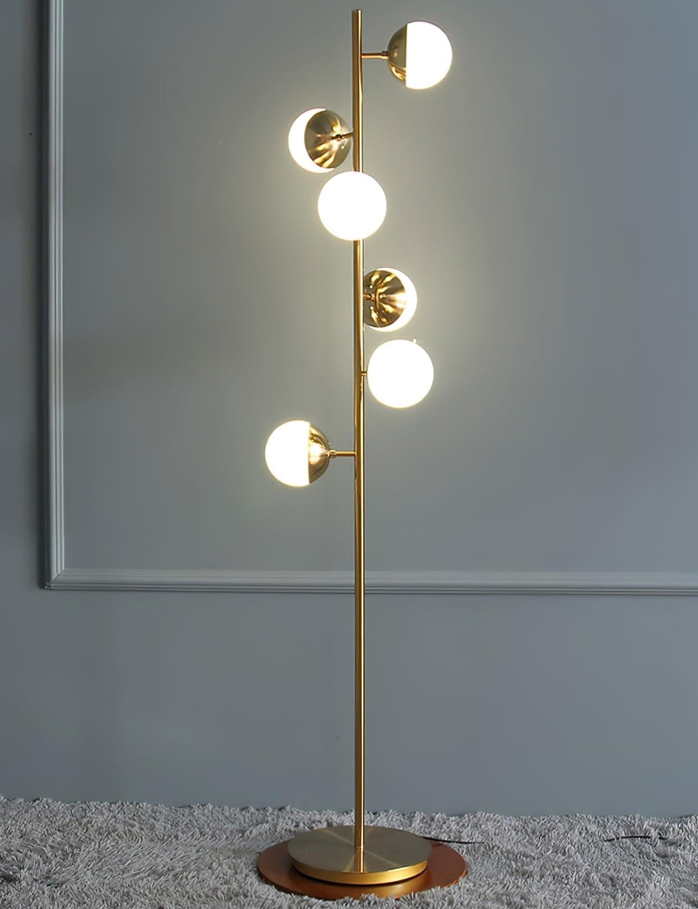 AURORALUX - Modern LED Floor Lamp with Globe Lights for Living & Dining Rooms