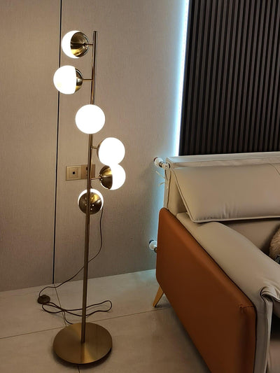 AURORALUX - Modern LED Floor Lamp with Globe Lights for Living & Dining Rooms