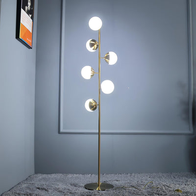 AURORALUX - Modern LED Floor Lamp with Globe Lights for Living & Dining Rooms