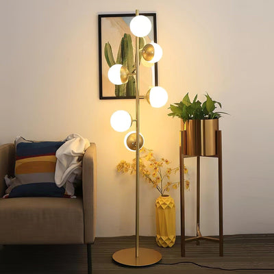 AURORALUX - Modern LED Floor Lamp with Globe Lights for Living & Dining Rooms