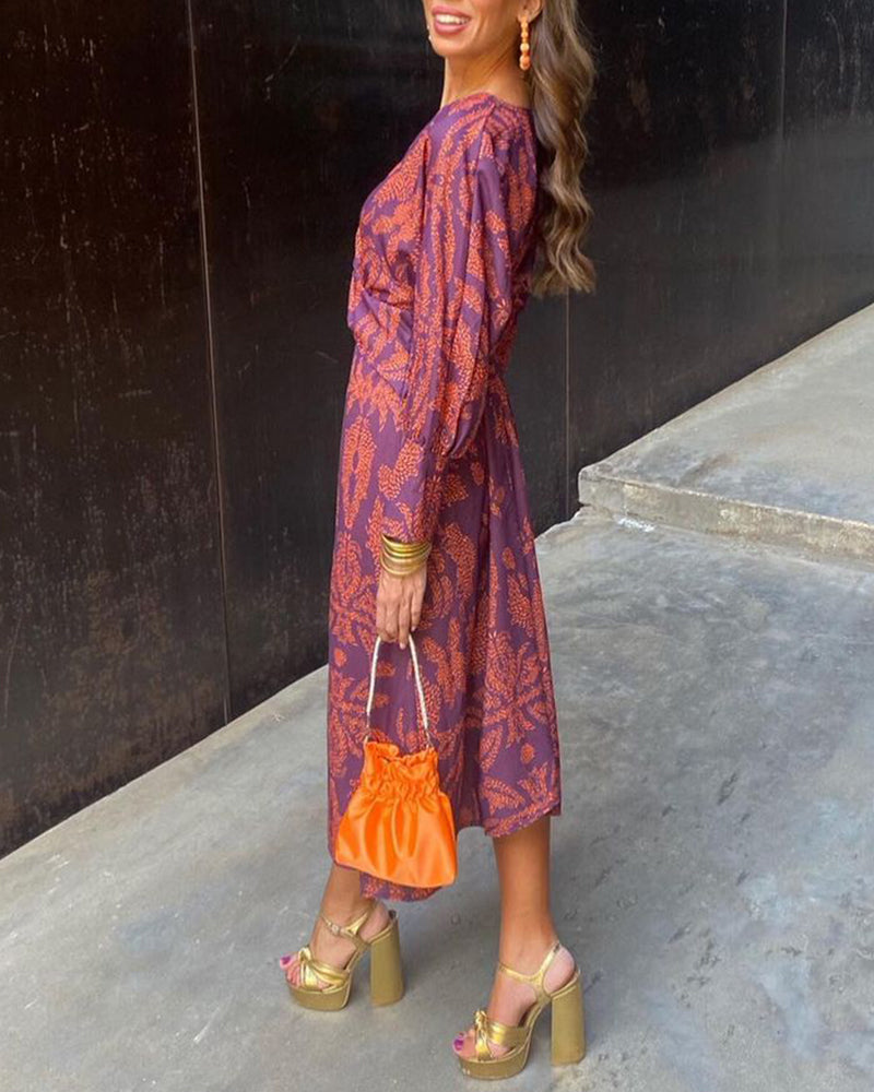 Dress - V Neck Twist Front Midi And Breathable Comfort