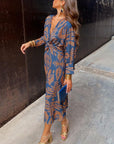 Dress - V Neck Twist Front Midi And Breathable Comfort