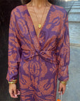 Dress - V Neck Twist Front Midi And Breathable Comfort