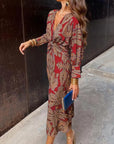 Dress - V Neck Twist Front Midi And Breathable Comfort