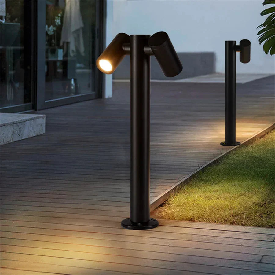 GLOWHAVEN - Double-Sided LED Post Light for Garden &amp; Driveway