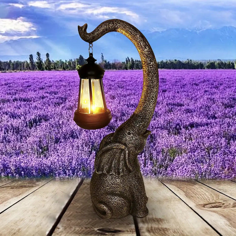 ELEONORA - Enchanted Solar Elephant Lamp for Magical Ambience & Outdoor Vibes