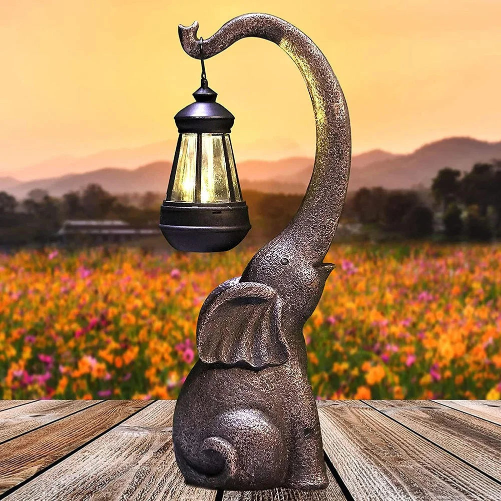 ELEONORA - Enchanted Solar Elephant Lamp for Magical Ambience & Outdoor Vibes