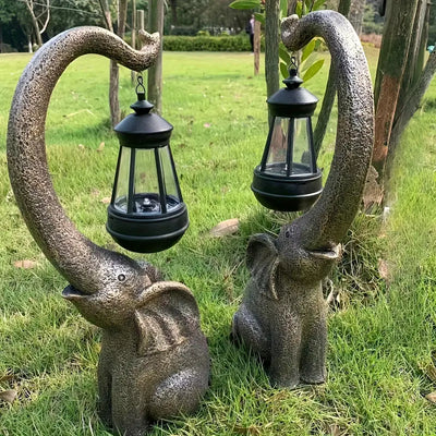 ELEONORA - Enchanted Solar Elephant Lamp for Magical Ambience & Outdoor Vibes