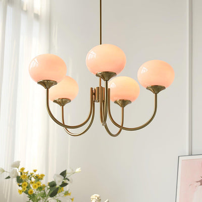 BlushRay - Modern Ceiling Light with Pink Glass Shades