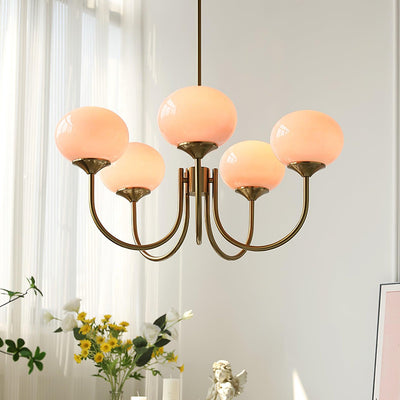 BlushRay - Modern Ceiling Light with Pink Glass Shades