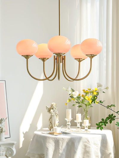 BlushRay - Modern Ceiling Light with Pink Glass Shades