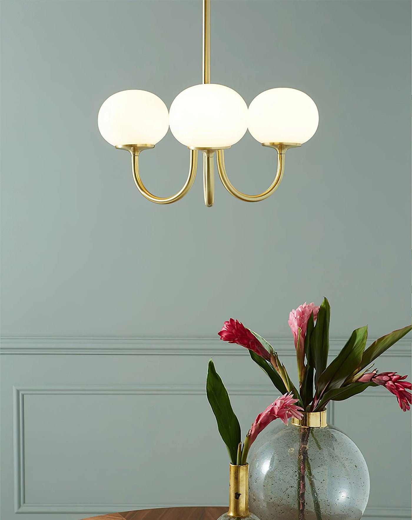 BlushRay - Modern Ceiling Light with Pink Glass Shades