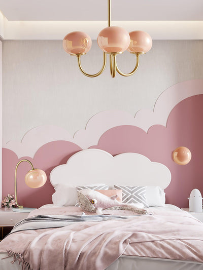 BlushRay - Modern Ceiling Light with Pink Glass Shades