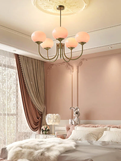 BlushRay - Modern Ceiling Light with Pink Glass Shades