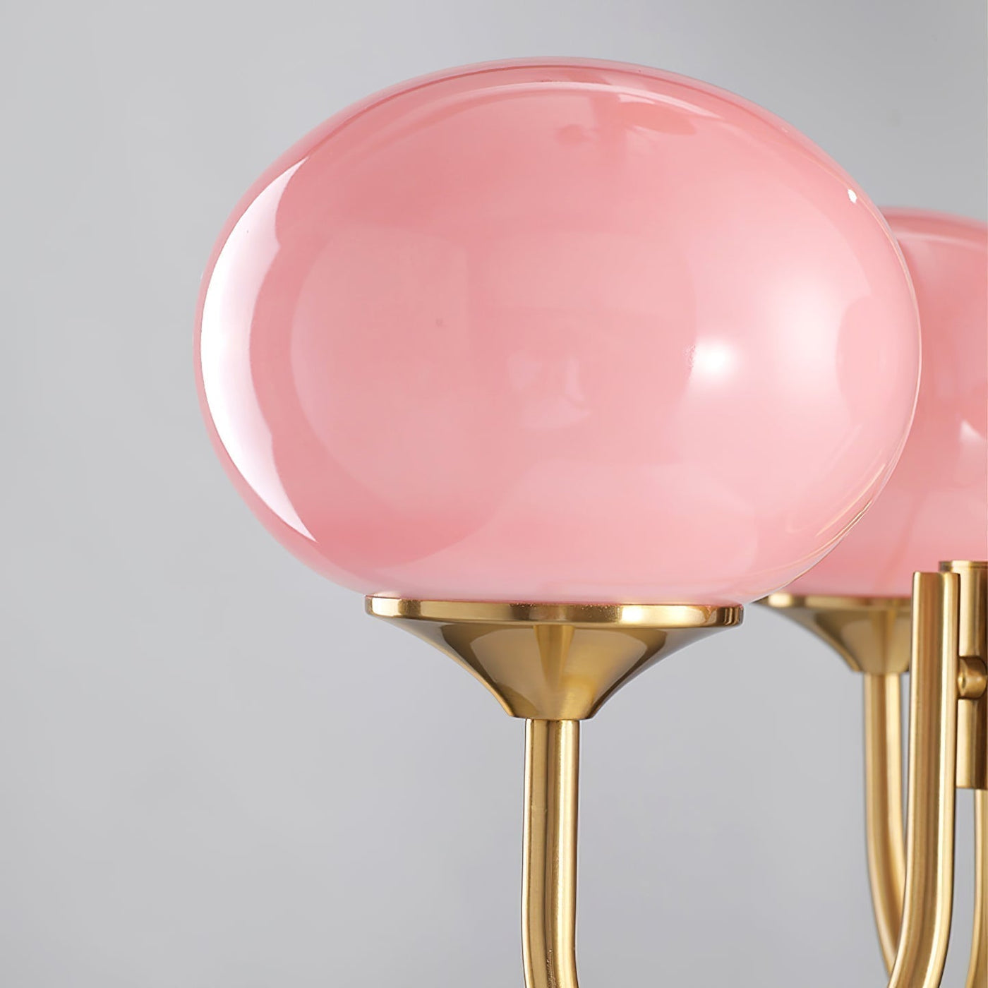 BlushRay - Modern Ceiling Light with Pink Glass Shades