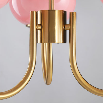 BlushRay - Modern Ceiling Light with Pink Glass Shades