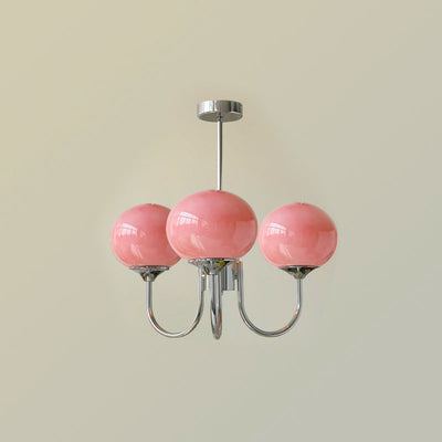 BlushRay - Modern Ceiling Light with Pink Glass Shades