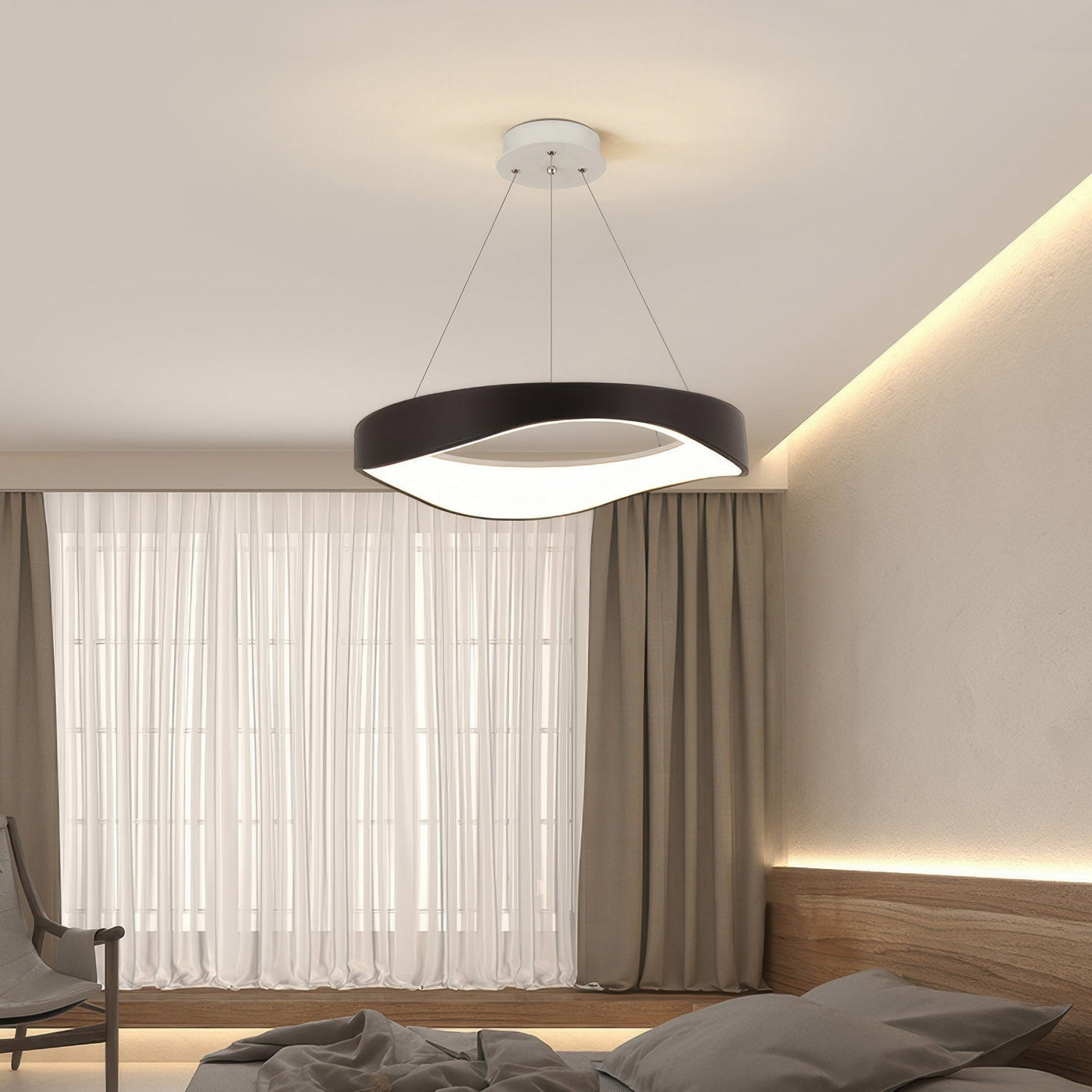 LUMIÈRE - Sleek Round LED Pendant Light for Versatile Spaces