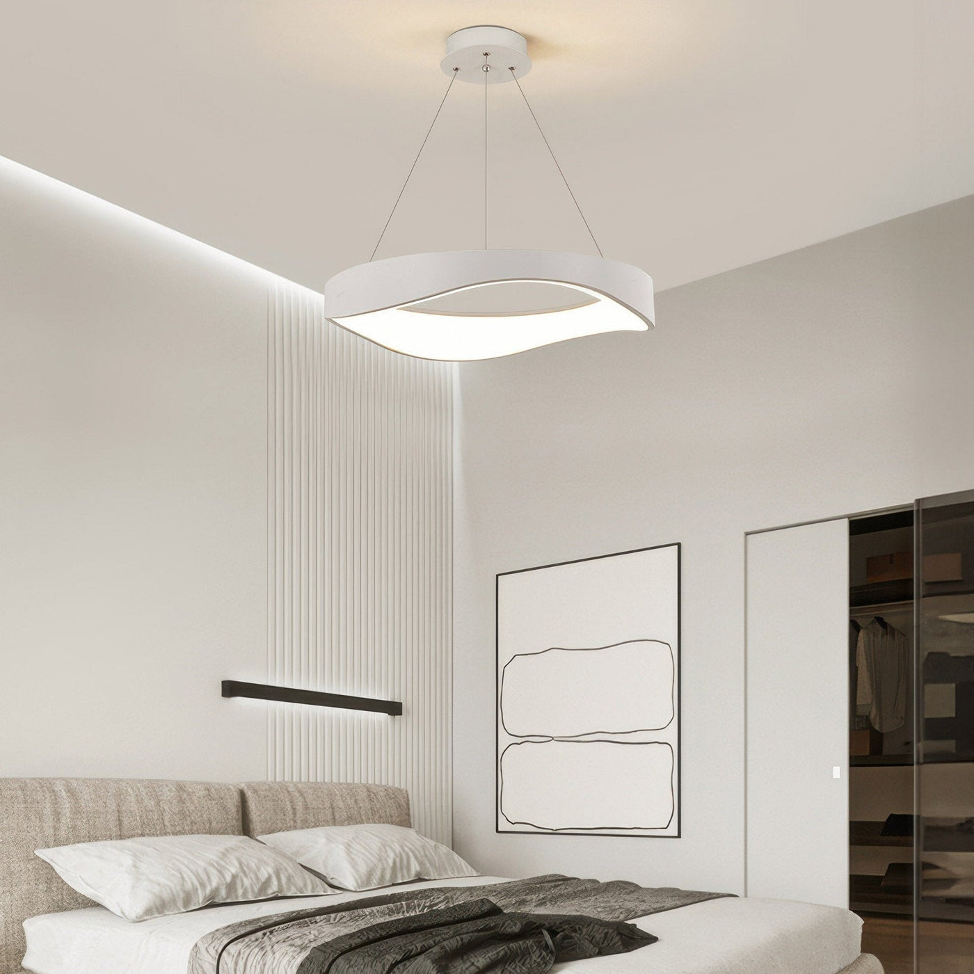 LUMIÈRE - Sleek Round LED Pendant Light for Versatile Spaces