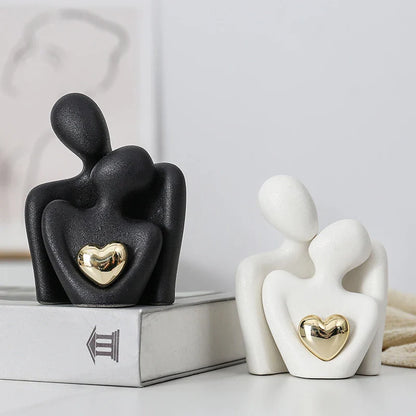 Eternal Bond - Ceramic Heart Expression Sculpture