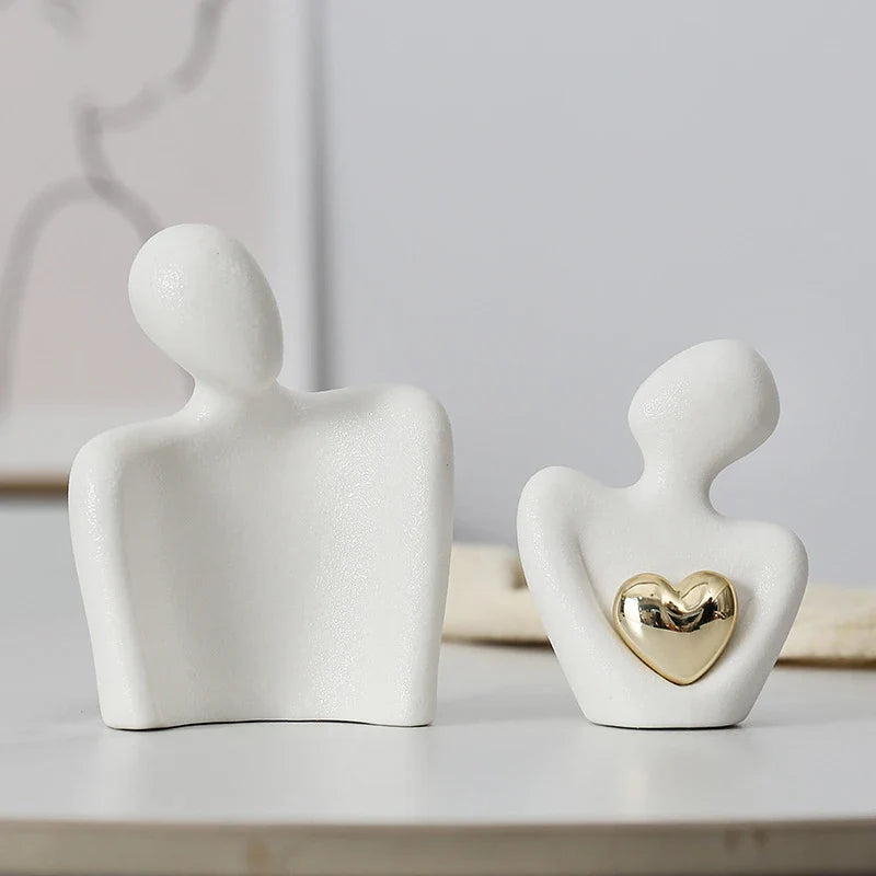 Eternal Bond - Ceramic Heart Expression Sculpture