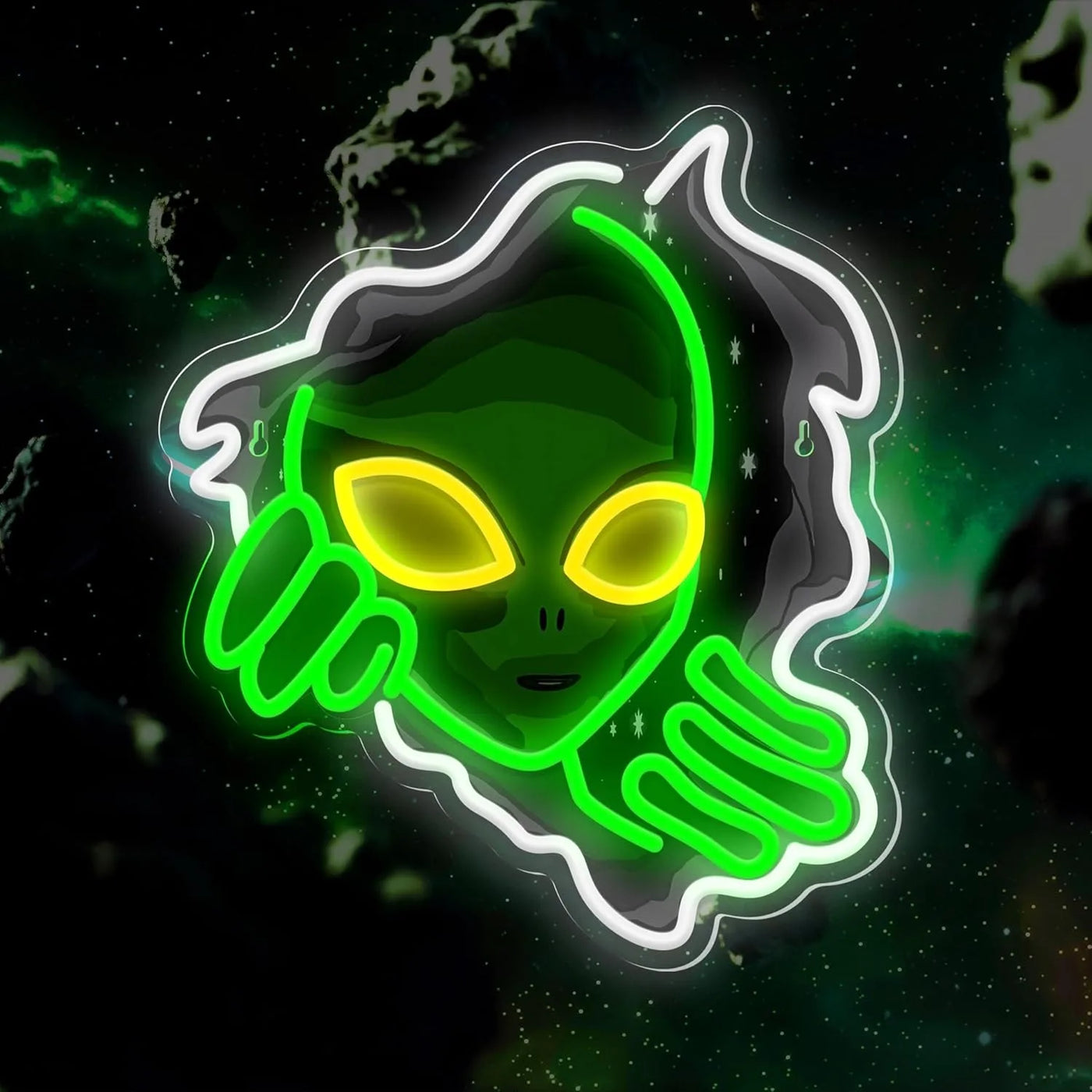 NEONLUX - Green Alien LED Neon Sign - Fun & Vibrant Wall Decor