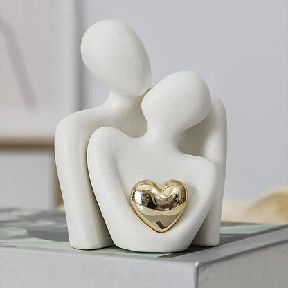 Eternal Bond - Ceramic Heart Expression Sculpture