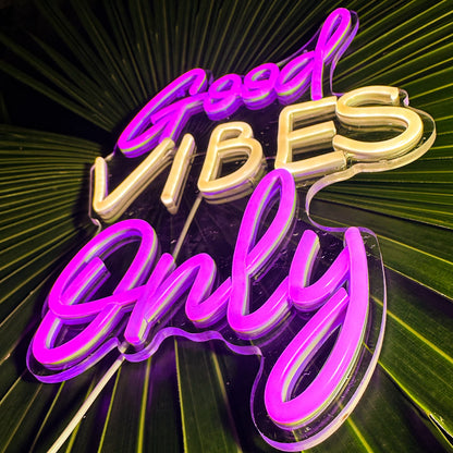 "Good Vibes Only" Neon LED Light